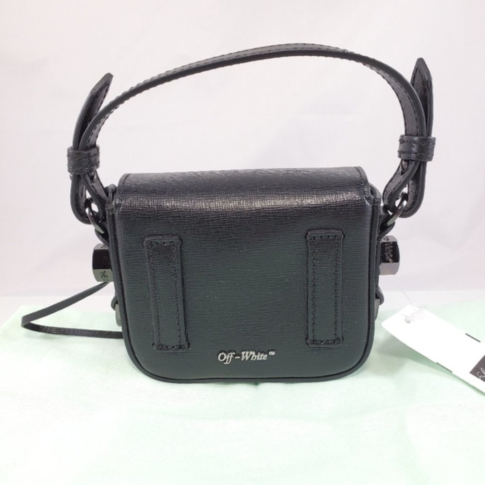 NWT$825 Off-White Baby Diagonal Binder Clip Leather Bag - Picture 9 of 16